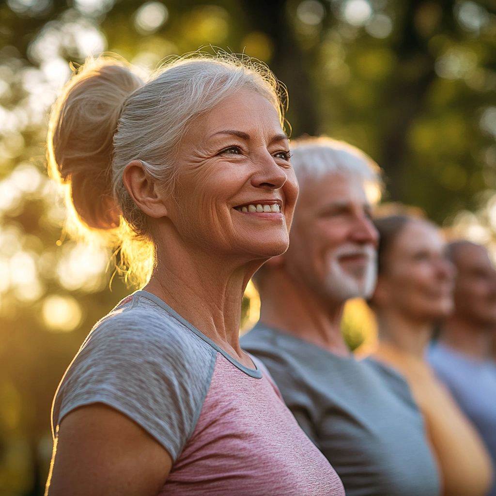 Активні пенсіонери займаються спортом